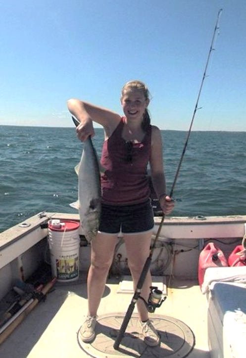 Sarah Hutchins with fish